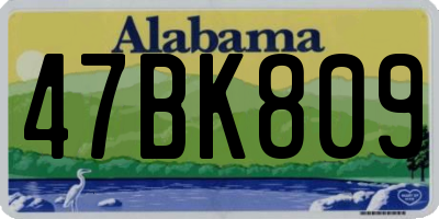 AL license plate 47BK809