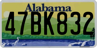 AL license plate 47BK832