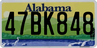 AL license plate 47BK848
