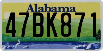 AL license plate 47BK871