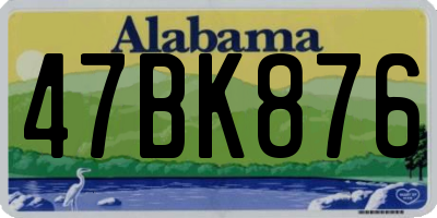 AL license plate 47BK876