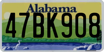 AL license plate 47BK908
