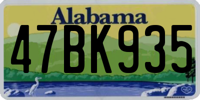 AL license plate 47BK935