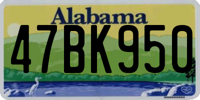 AL license plate 47BK950