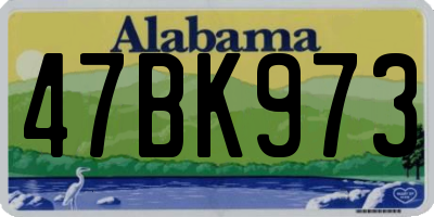 AL license plate 47BK973