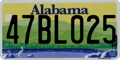 AL license plate 47BL025