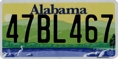 AL license plate 47BL467