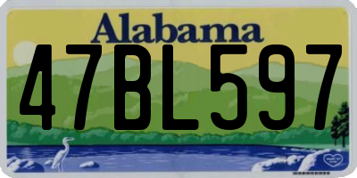 AL license plate 47BL597