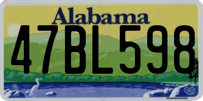 AL license plate 47BL598