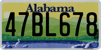 AL license plate 47BL678