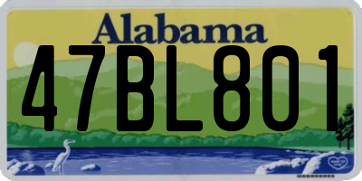 AL license plate 47BL801