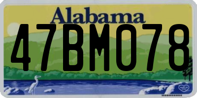AL license plate 47BM078