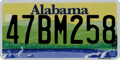 AL license plate 47BM258
