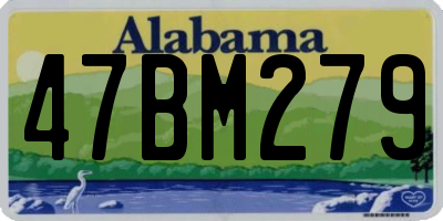 AL license plate 47BM279