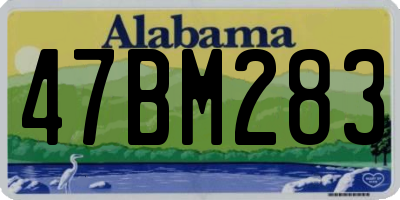 AL license plate 47BM283
