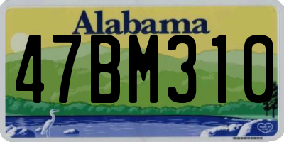 AL license plate 47BM310