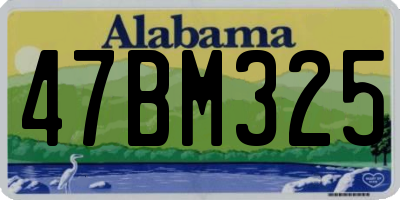 AL license plate 47BM325