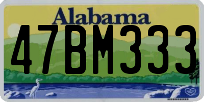 AL license plate 47BM333