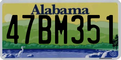 AL license plate 47BM351