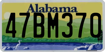 AL license plate 47BM370