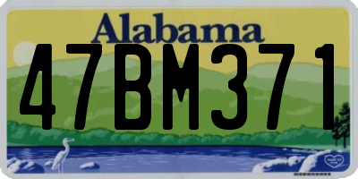 AL license plate 47BM371