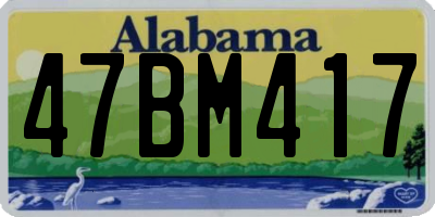 AL license plate 47BM417