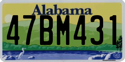 AL license plate 47BM431
