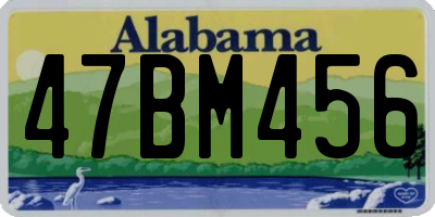 AL license plate 47BM456