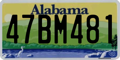 AL license plate 47BM481
