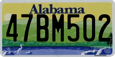AL license plate 47BM502