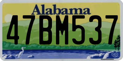 AL license plate 47BM537
