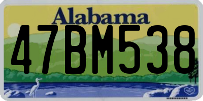 AL license plate 47BM538