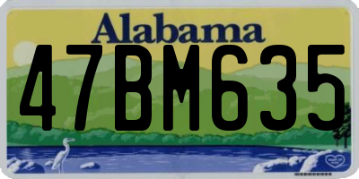 AL license plate 47BM635