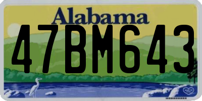 AL license plate 47BM643