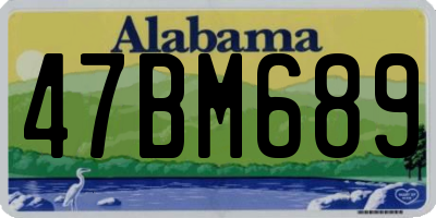 AL license plate 47BM689