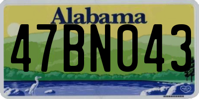 AL license plate 47BN043