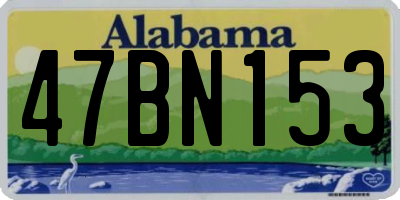AL license plate 47BN153