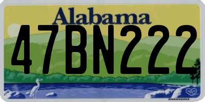 AL license plate 47BN222