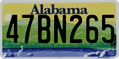 AL license plate 47BN265