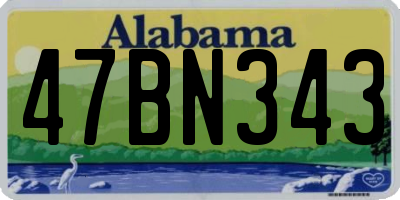 AL license plate 47BN343