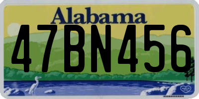 AL license plate 47BN456