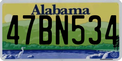 AL license plate 47BN534