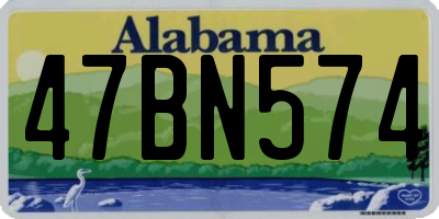 AL license plate 47BN574