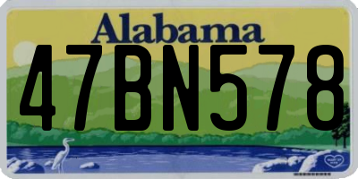 AL license plate 47BN578
