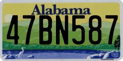 AL license plate 47BN587