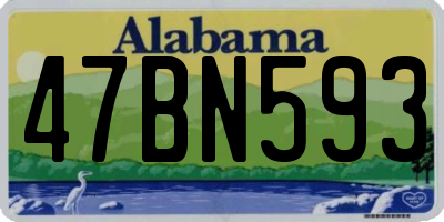 AL license plate 47BN593