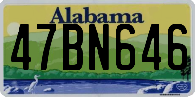AL license plate 47BN646