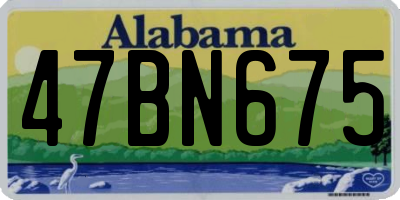 AL license plate 47BN675