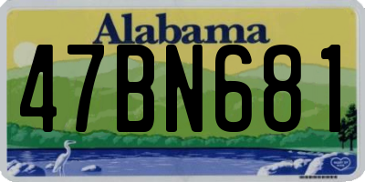 AL license plate 47BN681