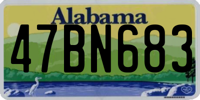 AL license plate 47BN683